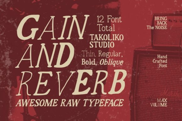 Gain and Reverb: A Raw, Hand-Drawn Font for Crafters