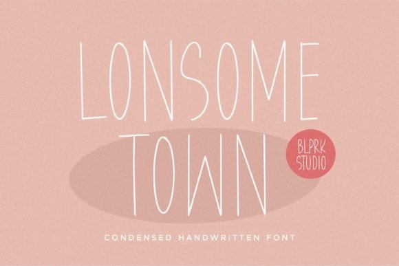 Lonesome Town: The Condensed Handwritten Font for Your Campaign Story