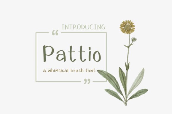 Pattio Font: A Whimsical Brush Typeface for Crafters